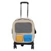 Pet Carrier Backpack with Wheels 2 in 1 Breathable Window Large Capacity Portable Rolling Cat Dog Carrier Bag for Travel