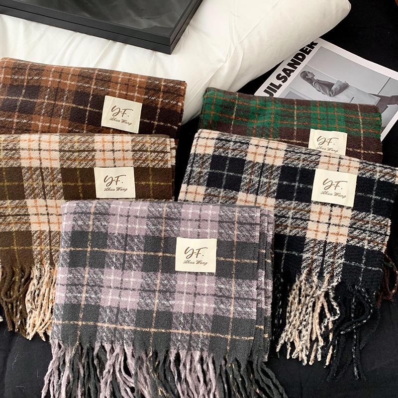 Schal mit roten Quasten im koreanischen Stil: High-End, Warmer Winterschal für Damen