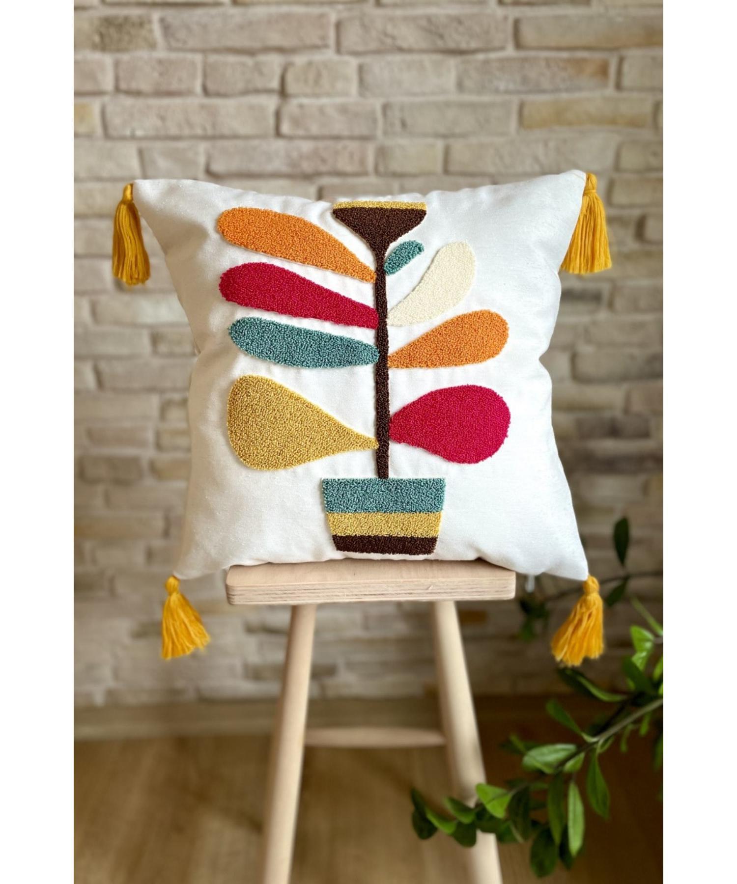 

Наволочка для подушки Single Premium Punch с вышитым цветочным узором