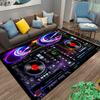 DJ Audio Mixer and Speaker Pattern Carpet with Neon Light Style Design Suitable for Use As an Anti-slip    for    Room and Bedroom Sofas