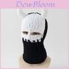 Handcrafted Demon Knit Hat With Thick Warm Fleece Face Mask For Winter Streetwear Fans