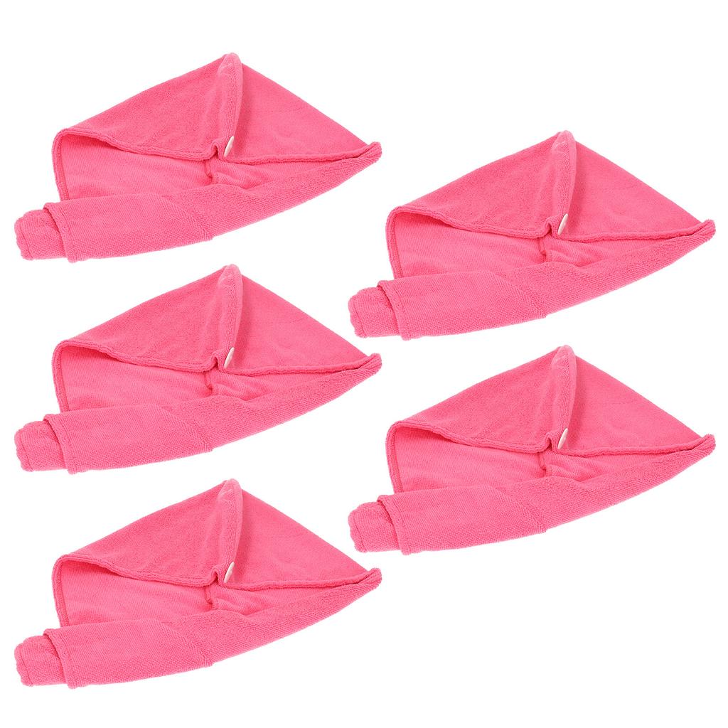 5PCS Quick Dry Microfiber Hair Hat Women Bathroom Strong Water Absorption Bath Towel Hair Dry