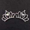 Engood 30Pcs AB Rhinestones Crown Button Sewing Trim & Embellishments Craft Buckles for DIY Hairpin Accessories Bridal Headwear