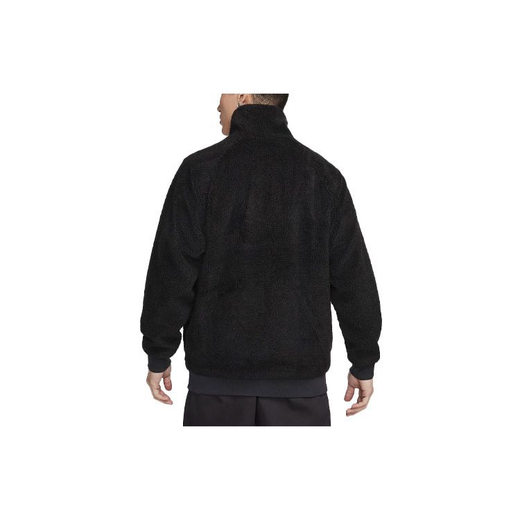 Nike Reversible Stand Collar Long Sleeve Fleece Jacket Men Outerwear Black FQ8044-010