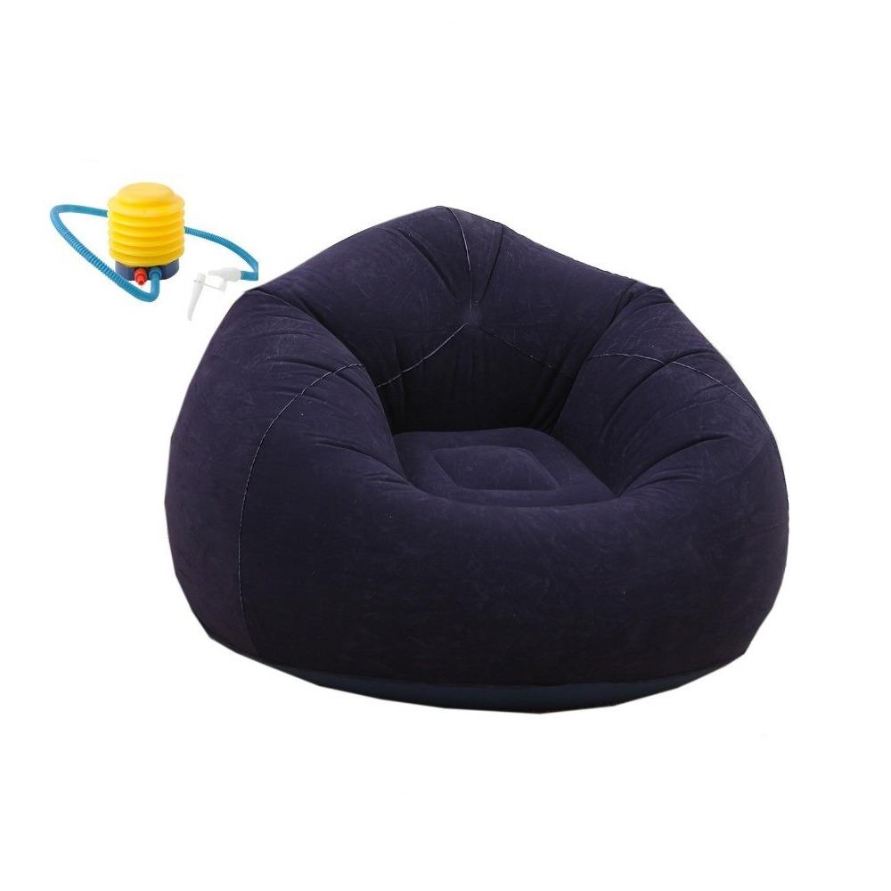 Портативное Мягкое Надувное Кресло Складное Легкое Садовое Кресло Многоцелевое Удобное Ленивое Надувное Кресло-Диван Для Кемпинга На Открытом Воздухе синий