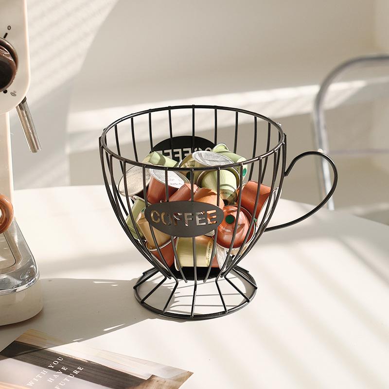 Nordic Light Luxury Snack and Coffee Capsule Organizer Display Rack