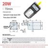 Single/Three-Phase Variable Speed Asynchronous Motor 6W-370W, 220V/380V Micro Gear Reducer