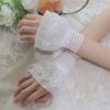 Faux Sleeves Decorative Wrist Cuff Sweater Lace Ruffle False Sleeves Cuff Extension Detachable Hand Cuffs for Women