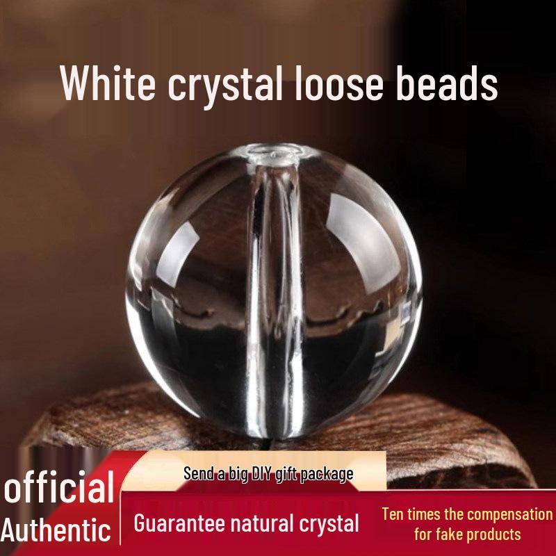 Natural White Crystal 108 Round Beads Bracelet Kit - Semi-finished DIY Loose Beads 6mm (Single Bead)