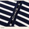 Hengyuanxiang Striped Zip-Up Knit Cardigan
