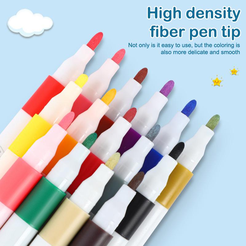Fine-Point Acrylic Marker For Students Water-Based Ink Washable Colored Pen With Barreled