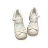 Mary Jane Small Leather Shoes, Sweet and Cool Bow High Heels, Women's Spring and Autumn 2025 Explosion, One-word Buckle Jk Cute Single Shoes