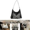 Fashionable Metallic Butterfly Womens Backpack 2024 New Versatile Shoulder Bag