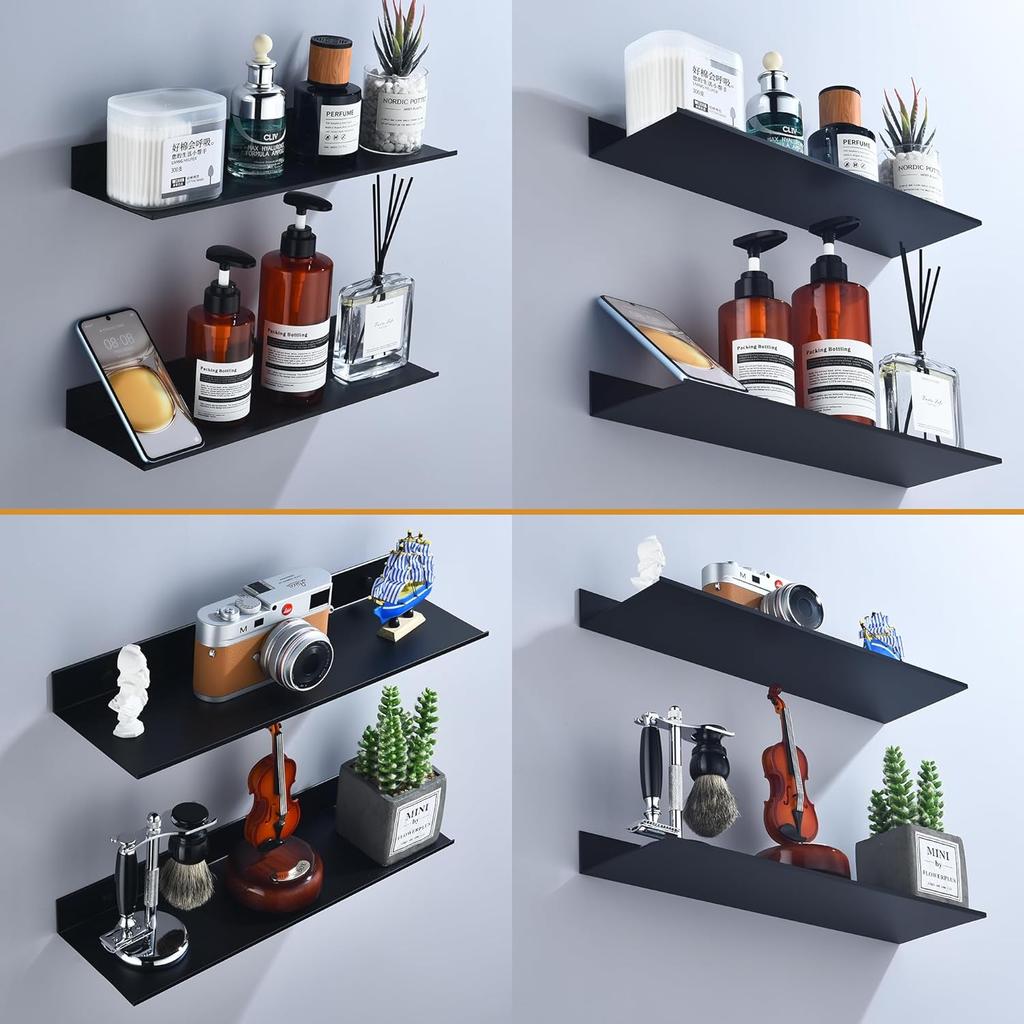 Schwebende Badezimmerregale ohne Bohren Aufbewahrungswandregal Home Organizer Ledge Hardwares Schrank Küchenzubehör Toilette
