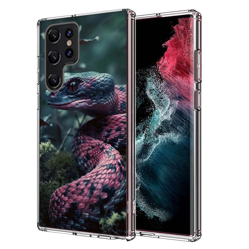 

Forest Vipers And Pythons Capa Phone Case For Samsung S26 Ultra S25 Edge Galaxy S23 S21 S20 S24 FE S22 S10 Plus Cover Clear TPU Samsung S26 5G