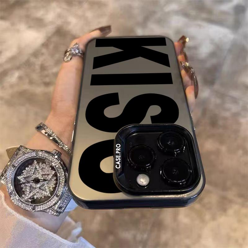 Personalized English Letters Kiss Laser IMD Phone Case For Xiaomi Redmi Note 14 Pro Plus 5G 13 12 11 10 Redmi 15C 14C 13C Cover
