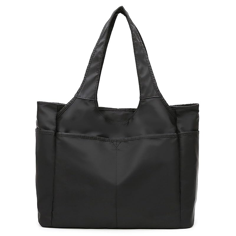 

[Narebualo Cietupoop] ladies tote bag mothers bag oxford fabric multi pockets shoulder bag large capacity multifunctional portable storage Plain color