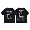 Raper Pitbull Im Back Tour 2026 Koszulki Graficzne Męskie Damskie Moda Hip Hop Koszulka Bawełniana Wysokiej Jakości Koszulki z Krótkim Rękawem