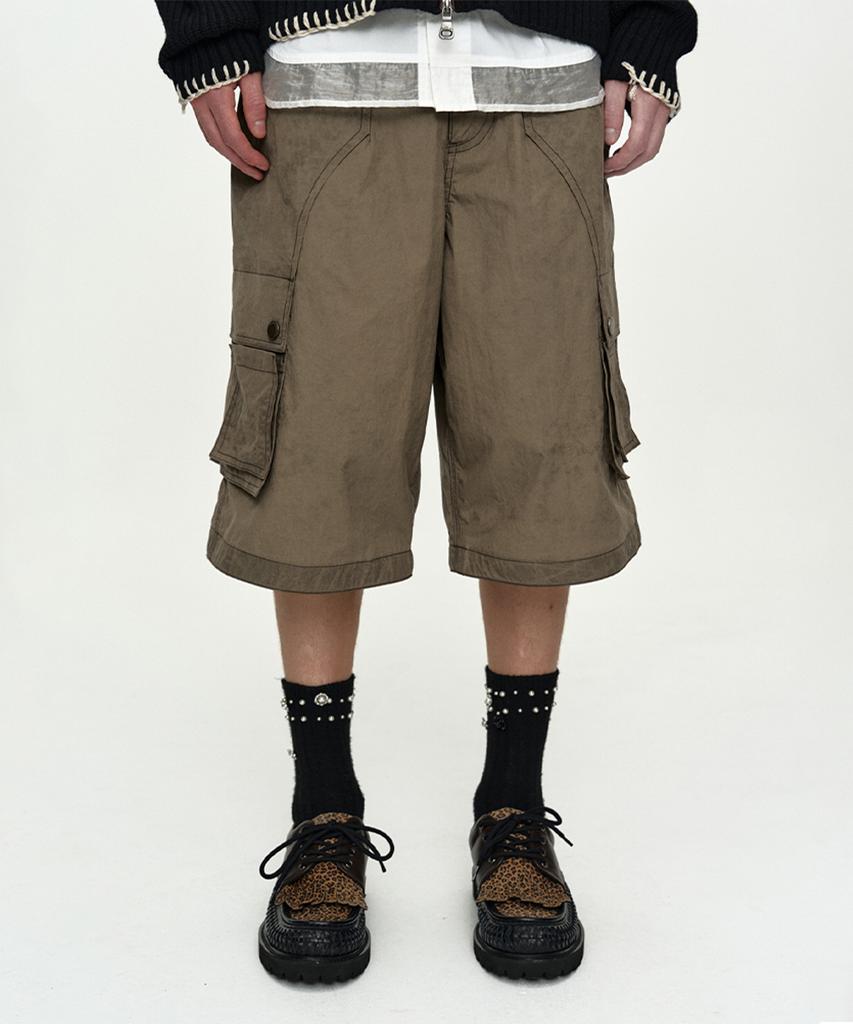 ADSB ANDERSSON BELL Carpenter Cargo Shorts Apa866M(Khaki Brown)