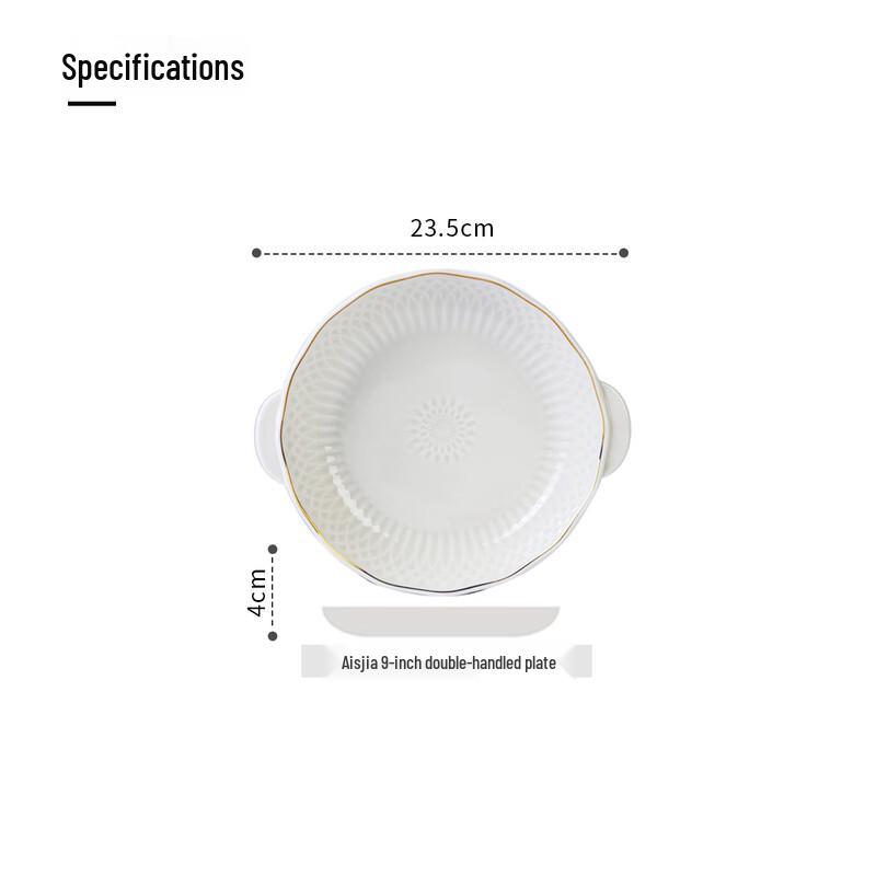 Nordischer Stil Jingdezhen Keramik tiefer Essteller (9 Zoll, 2er-Pack)