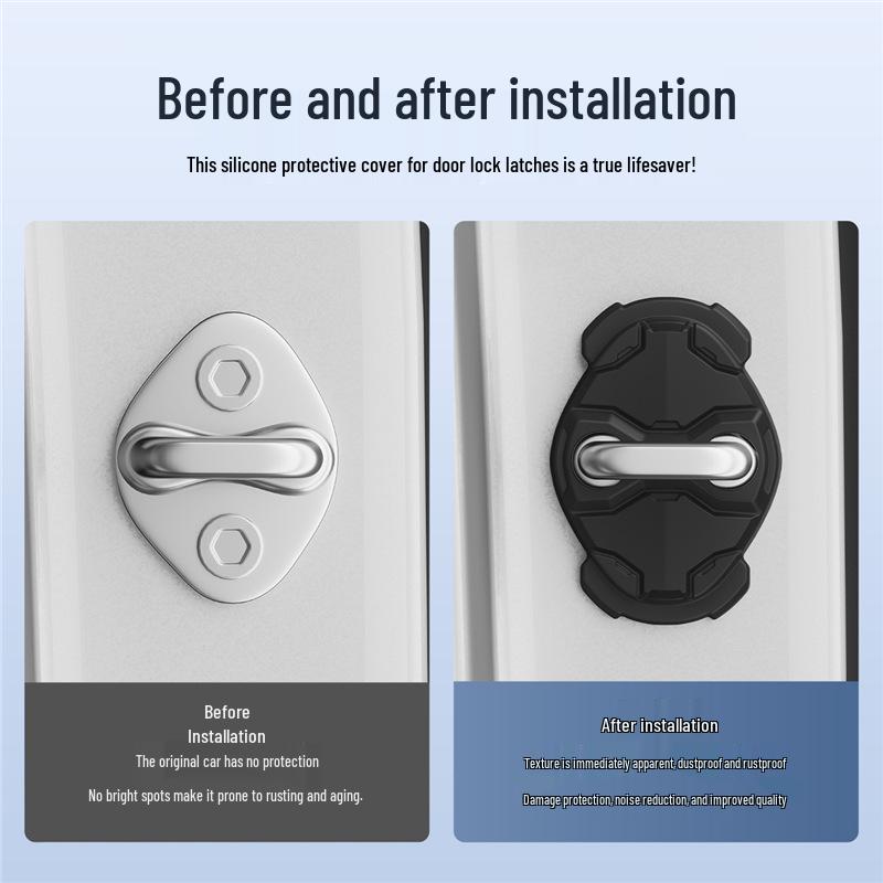 Beijing Auto Door Lock Buckle Protective Pad - Anti-collision, Thickened Interior Decoration Cover