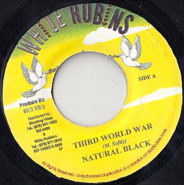 

7inch Record NATURAL BLACK RYCE BITTERS Third World War Disaster NONE White Robins 2002 Jamaica Reggae Ska Dub Used