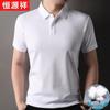 Hengyuanxiang Men's Summer Breathable Stretch Cotton Blend Polo Shirt