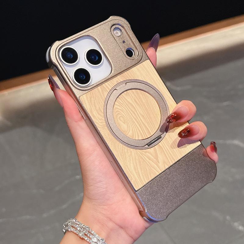 

Aluminum Alloy Magnetic Pull Out Stand for IPhone 17 Pro Max with 360 Rotation and Ticking Sound for IPhone 17 Pro iPhone17 Pro золотий