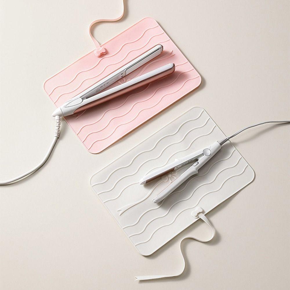 2 in 1 Straightener Storage Pouch Silicone Heat Resistant Mat  Make Up Bag