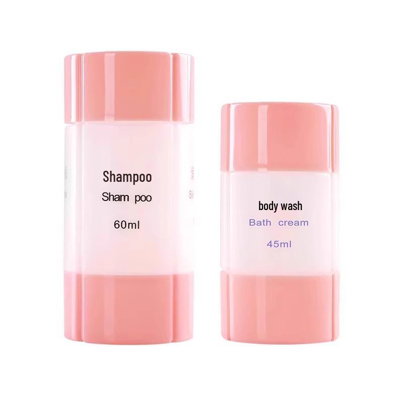 Travel Bottle 4-in-1 Set: Portable Large-Mouth Dispenser for Toiletries and Makeup