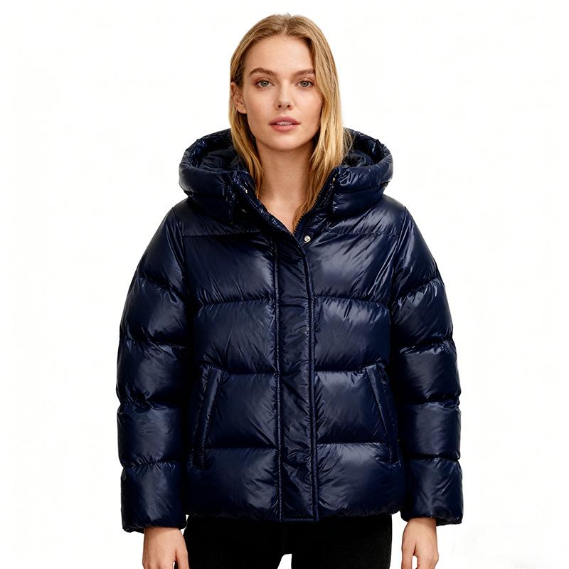 Kapuzen Parka Einfarbig Langarm Herren Parka Cardigan Reißverschluss Winter Gespleißt Schmal Geschnitten Taschen Oberbekleidung Warm Winter Basics M blau