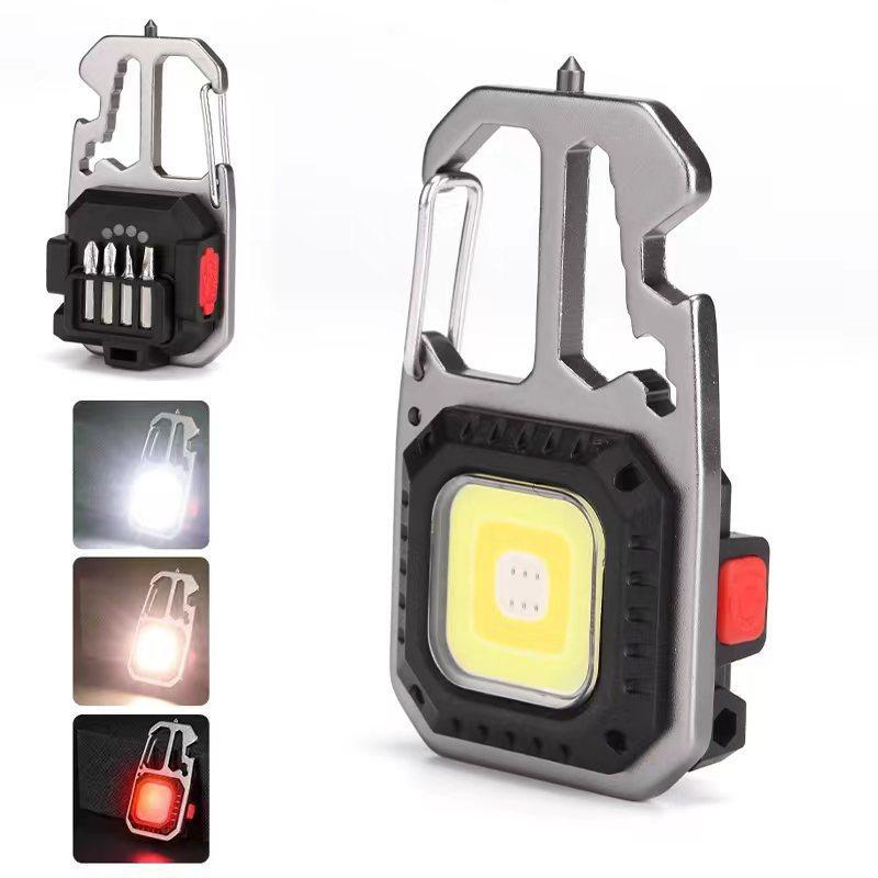Portable Keychain Light with Magnetic Base for Walking, Camping, and Emergency Lighting