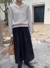 Women's 100% Pure Wool Striped Cardigan with Gold Buckle - Korean Style Versatile Knitwear Sweater