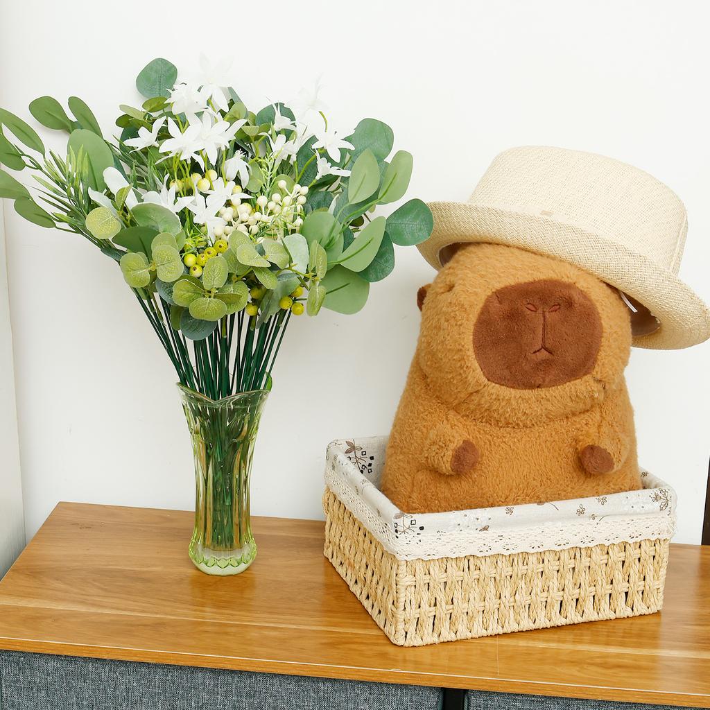 70/75Pcs Faux Greenery Combination Set Artificial Wedding Bouquet Set Faux Flowers Kit for Wedding Home Decoration