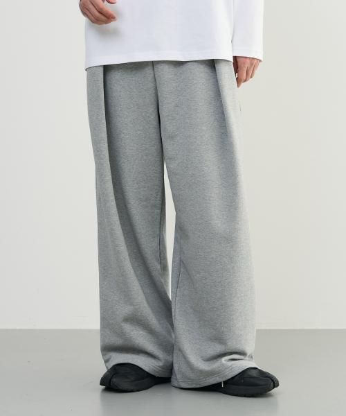 ARRAYED Comfy Reverse Pleated Sweatpants [Khaki]