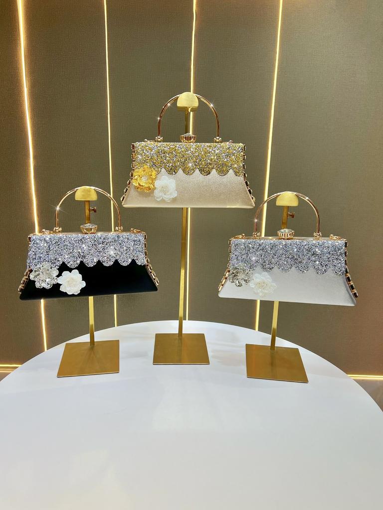 Luxury Diamond Evening Bags For Women Elegant Chain Shoulder Crossbody Bags Party Wedding Bridal Clutch Ladies Purse Handbags