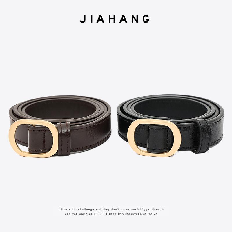 Wide Belt for Women Versatile Brown Ins Trendy Trousers Jeans Women Trousers Belt Decorative Small Fragrance Style Versatile Style
