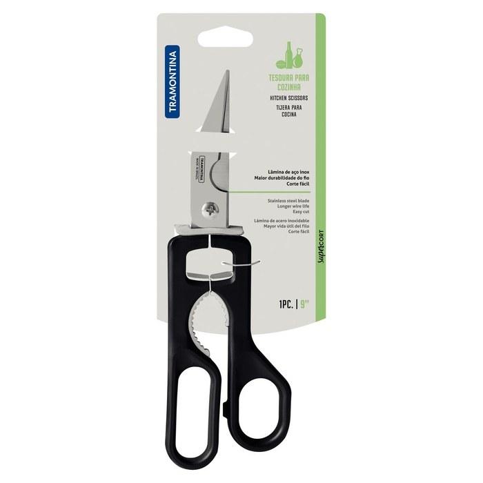 Tramontina Kitchen Shears 22cm Dishwasher Safe Super Corto 25920/169 Black