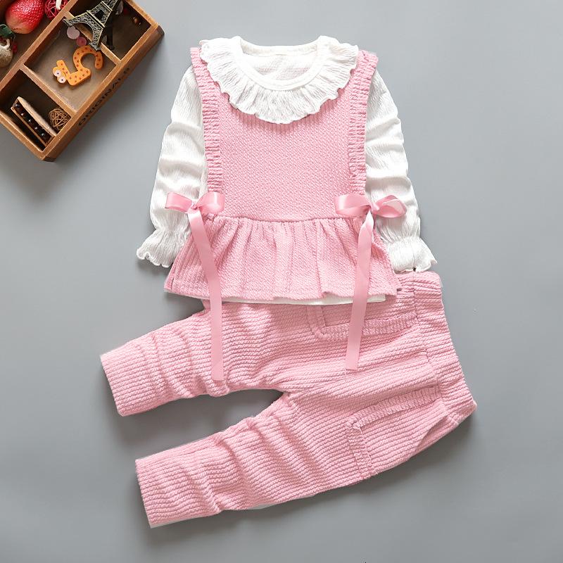 Girls Spring Autumn Clothing Set Kids Two Piece Outfit Baby Casual Sportswear Tracksuit For Toddler Children