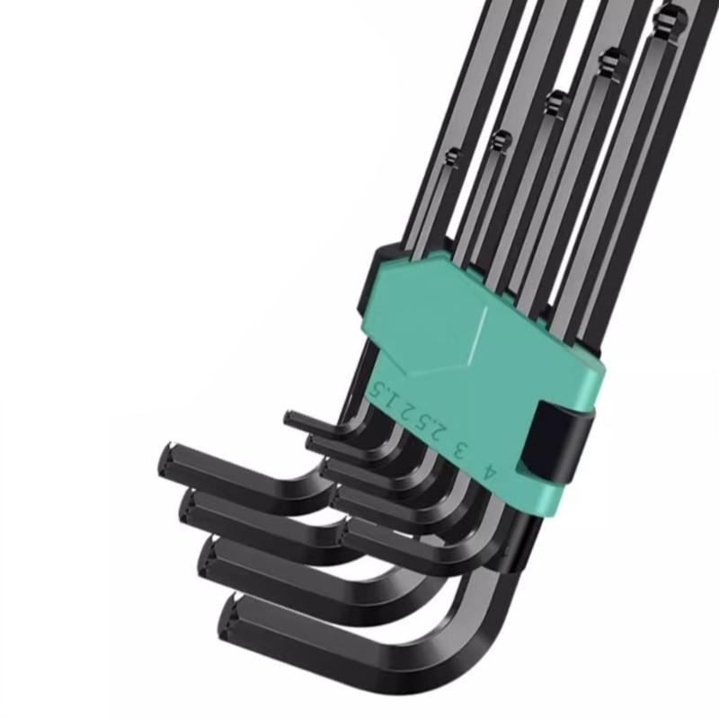 Premium 9 Size L Type Key Kit Corrosion Resistant Steel Hex Key Tool For Professional DIY Projects