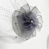 Elegant Black Fascinator Hat With Net Flower and Hair Clip Headpieces Unique Hair Accessories for Women Girls