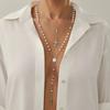 SHIXIN 3 Pcs/Set Trendy Jesus Cross Pendant Necklace for Women Elegant Imitation Pearl Stackable Sweater Chain 2026 New Jewelry