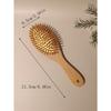 1pc Oval Bamboo Air Cushion Comb, Natural Bamboo Brush, Suitable For Thick/Thin/Curly/Dry Hair, Unisex, Scalp Massage, Anti-Static Hair Brush