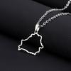 Stainless Steel Belorussia Map Pendant Necklace Belorussia Jewelry With Chain