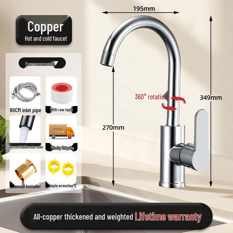 Yiceng Stainless Steel Hot & Cold Kitchen Faucet