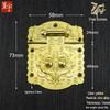 A077 Antique Alloy Four-Sided Panel Buckle for Retro Wine Gift Box