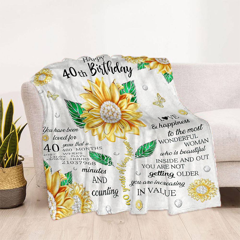 Fifty Fabulous Milestones flannel,Lightweight,Flannel Blanket,Comfortable Blanket, Sofa Blanket, gift blankets,Holiday gift blanket Blankets