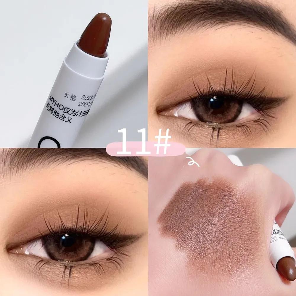 

Eye Shadow Stick, Eye Shadow Lying Silkworm Pencil Crayon, Long Term Eye Brightening Stick, With Blending Brush One Size