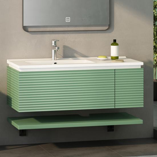 Bathroom Washbasin with Storing Tray Big Sink Wide Platform Large Storage Space Spacious Drawer Store Clothes Stable