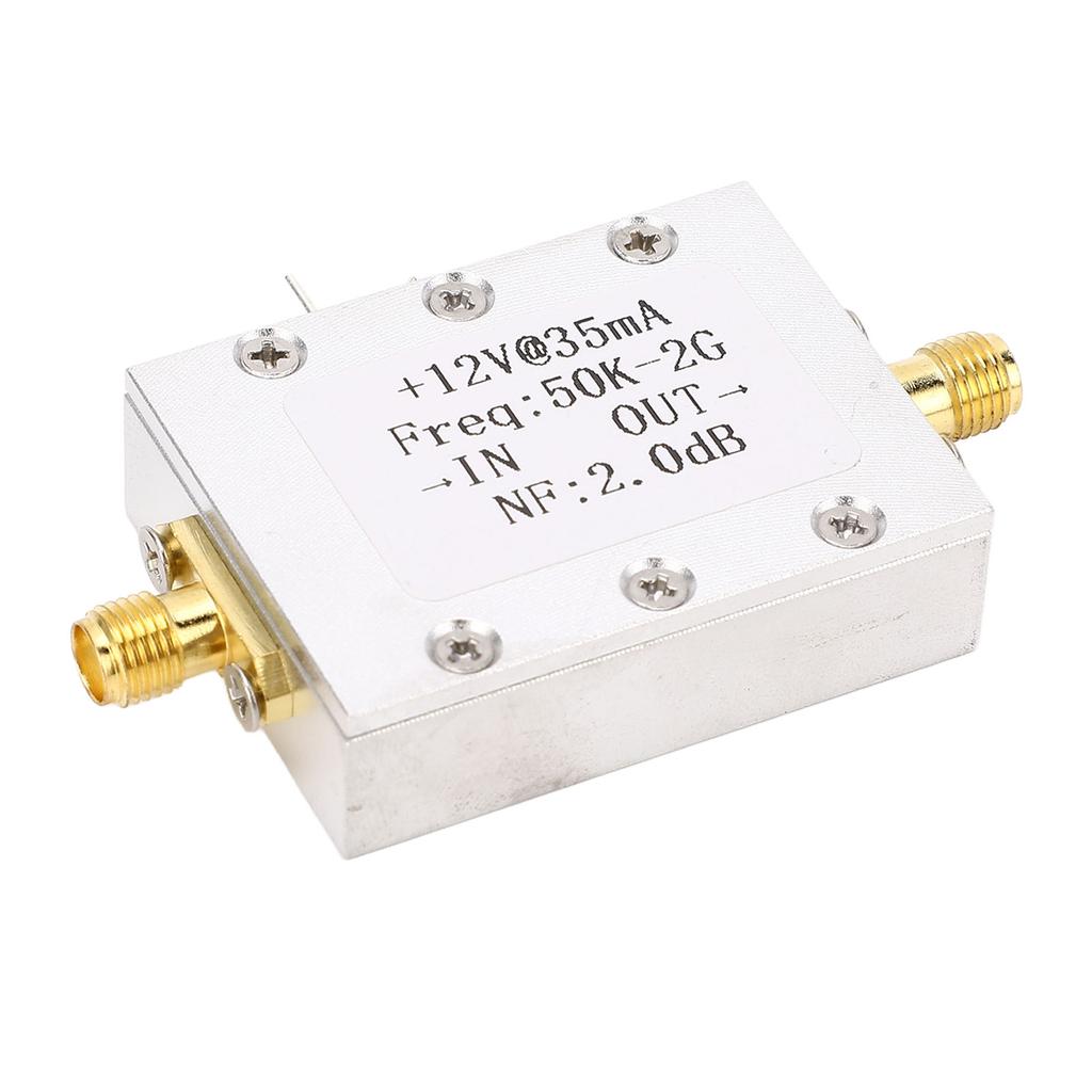 Broadband Amplifier 50K‑2GHZ LNA Amplifier Low Noise 31dB High Gain DC 9‑15V Accessory